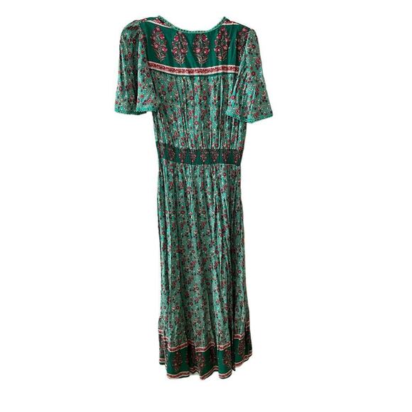 Label of Love Womens Maxi Hi-Low Dress Floral Print V-Neck Green Size 12 NEW - Picture 2 of 7